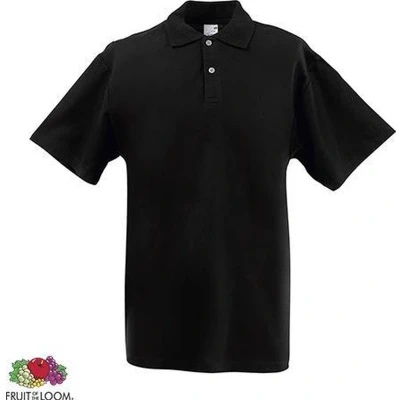 Afbeelding van Fruit of the Loom poloshirt heren Black 2XL