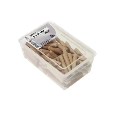 Afbeelding van Deltafix. DEUVELS 6 x 40 MM. 100 Stuks Hout Prop. Verbinder.