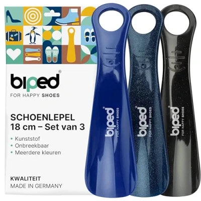 Afbeelding van biped set van 3 schoenlepels kunststof 18 cm schoenlepel Duitse productie z1570(midnight)