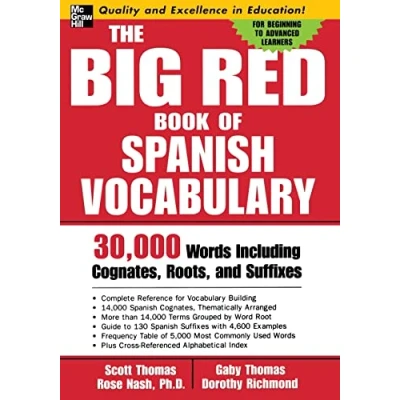 Afbeelding van The Big Red Book of Spanish Vocabulary: 30,000 Words Through Cognates, Roots, and Suffixes