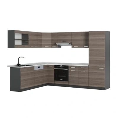 Afbeelding van Vicco Hoekkeuken R Line, Edel grijs/antraciet, 227 x 287 cm , WB Marmer