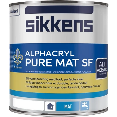 Afbeelding van sikkens alphacryl pure mat sf donkere kleur 1 ltr