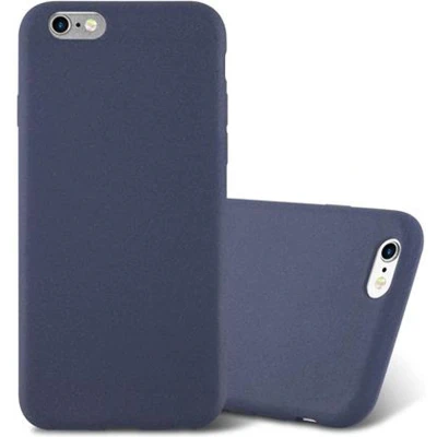 Afbeelding van Cadorabo Hoesje geschikt voor Apple iPhone 6 / 6S in FROST DONKER BLAUW Beschermhoes gemaakt van flexibel TPU silicone Case Cover