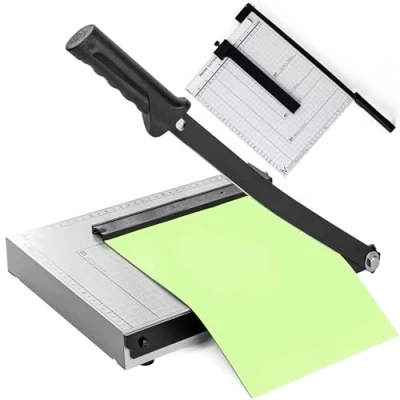 Afbeelding van Retoo Papiersnijder, A4 snijmachine, scrapbooking gereedschap voor het snijden van papier, hefboomsnijder, snijapparaat, knutselpapier, karton, papiersnijmachine, guillotine