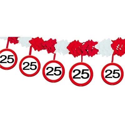 Afbeelding van Slinger Verkeersbord 25 jaar met onderhanger