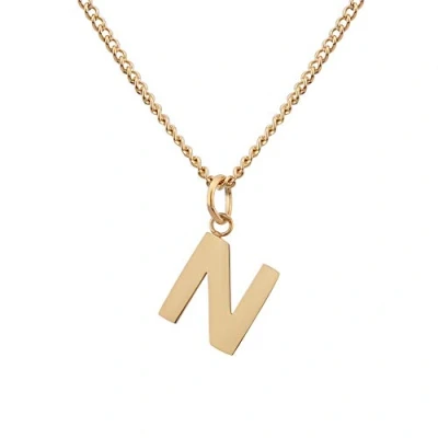 Afbeelding van Ketting met Letter N Goud 18 Karaat Waterdicht I Gouden voor Dames A Z Hanger Beginletter