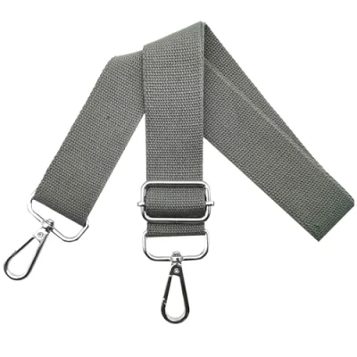 Afbeelding van Tasriemen om te wisselen, schouderriem, tas, tasriem, verstelbaar, breed, 3,9 cm, met zilveren karabijnhaak, draagriem voor handtassen, dames, tassen, grijs, Q7