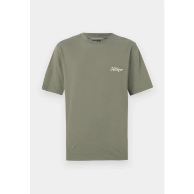 Afbeelding van Tommy Hilfiger Summer TEE Tshirt print, Heren, Maat: Small, Battle green