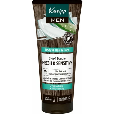 Afbeelding van 3x Kneipp Douche Men 3 in 1 Fresh&amp;Sensitive 200 ml