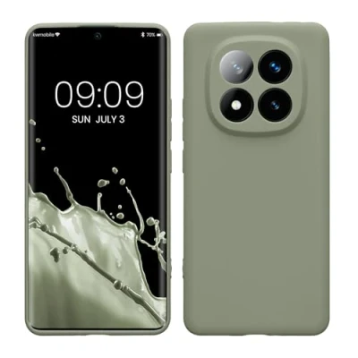 Afbeelding van kwmobile telefoonhoesje geschikt voor Xiaomi Redmi Note 14 Pro+ 5G / Pro Plus Hoesje smartphone Precisie camera uitsnede In grijsgroen