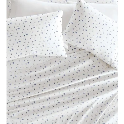 Afbeelding van Linen Market Lakenset, Microvezel, Zacht Bloemen Lichtblauw, King