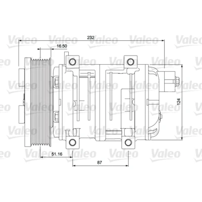Afbeelding van Compressor, airconditioning VALEO 716657