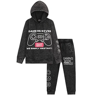 Afbeelding van CityComfort Trainingspak voor jongens, hoodies en joggingbroeken gaming jongens 5 tot 16 jaar (houtskool, 7 8 jaar)