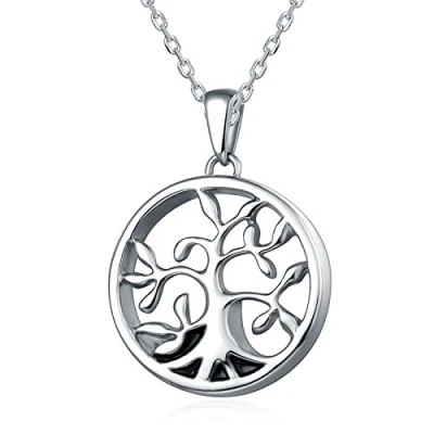 Afbeelding van Quiges RVS Ashanger Urn Levensboom met Verstelbare Ketting 46 52cm Asketting As sieraad SLSA021