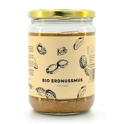 Afbeelding van KoRo Bio vegan pindakaas met schil 500 g