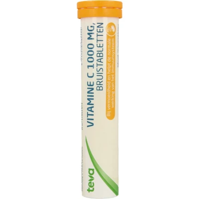 Afbeelding van Teva Vitamine C 1000mg bruistabletten 20 tabletten