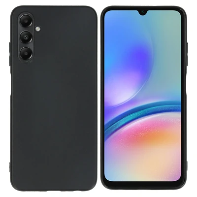 Afbeelding van Samsung Galaxy A05s Hoesje Siliconen en TPU (zacht) iMoshion Softcase/Backcover Zwart Telefoonhoesje
