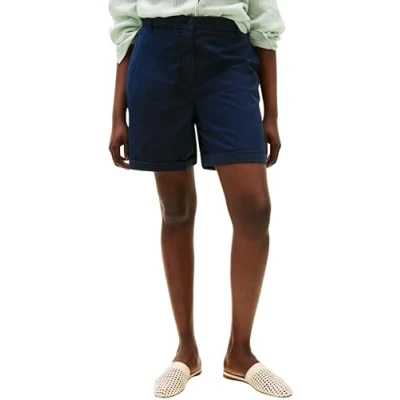 Afbeelding van Tommy Hilfiger Curve SHORT CRV CO BLEND GMD chino in grote maten, kwaliteit, logoborduursel