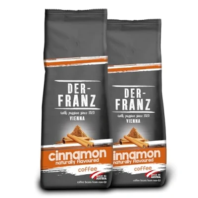Afbeelding van Der Franz koffie, op smaak gebracht met kaneel, Intensität3 / 5, Arabica en Robusta gemalen, 2x500g