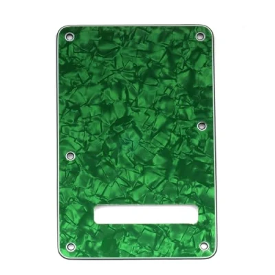 Afbeelding van Musiclily 6 Schroefgaten Gitaar Backplate voor Fender USA/Mexican Standard Stratocaster Modern Style, 4 laags Green Pearl