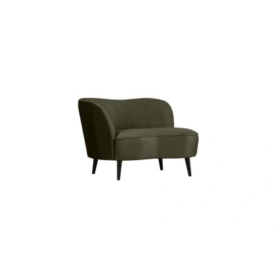 Afbeelding van Sara Lounge Fauteuil Links Fluweel Warm Groen
