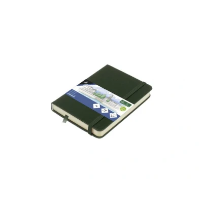 Afbeelding van Schetsboek Kangaro A6 forest green PU HC 80 vel 140gr roomwit met elas