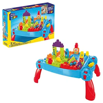Afbeelding van MEGA Bloks Tafel mobile bouw en leer 30 blokken Bouwstenen