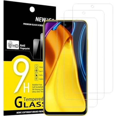 Afbeelding van NEW&#039;C 3 Stuks, Screen Protector voor Xiaomi Poco M3 Pro, Pro 5G, Gehard Glass Schermbeschermer Film 0.33 mm ultra transparant, resistent