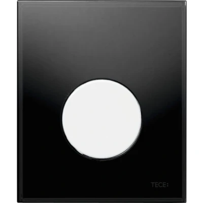 Afbeelding van TECE Loop urinoir drukplaat glas zwart toets wit