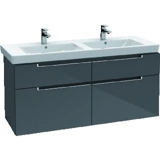 Afbeelding van Villeroy en boch subway 2 0 wastafelonderkast accessoirepakket 4x uittreklade wand1287 x 590 449mm bxhxd glans wit a91710dh