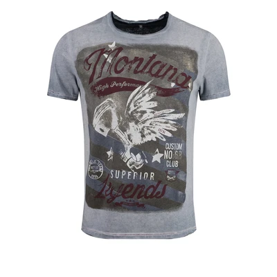 Afbeelding van Key Largo Montana Tshirt print, Heren, Maat: 3XL, Flintstone blue