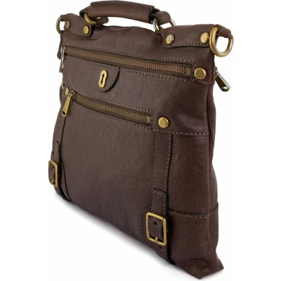 Afbeelding van Fossil emilia zwarte leren crossbody tas voor dames