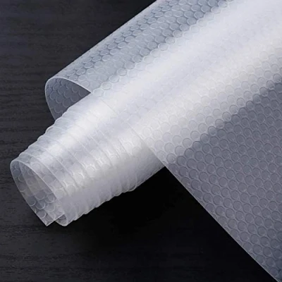 Afbeelding van Plankvoering Keukenladematten, niet klevende EVA koelkastvoeringen met waterdichte duurzame koelkasttafelplacemats voor kast, ladevoering (Transparant, 44.5x500cm)