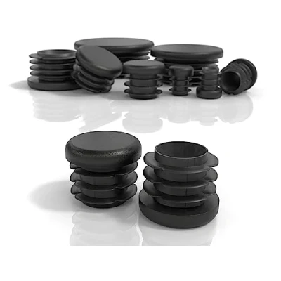 Afbeelding van PD® Lamellenpluggen rond 27mm voor ronde buis Eindkappen van PE kunststof Buispluggen het afdekken stalen buis, roestvaststalen aluminium &amp; profiel 4 st.