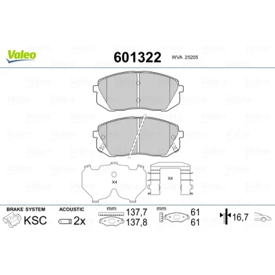 Afbeelding van Valeo Remblokset 601322