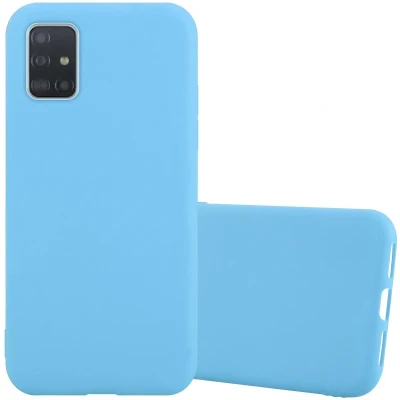 Afbeelding van Cadorabo Hoesje geschikt voor Samsung Galaxy A72 4G / 5G in CANDY BLAUW Beschermhoes TPU silicone Case Cover