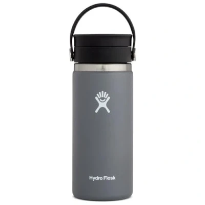 Afbeelding van Hydro Flask Reiskoffiefles 473 ml (16 oz) Vacuüm geïsoleerde roestvrijstalen reismok met lekvrij Flex Sip deksel BPA vrij Wide Mouth Stone