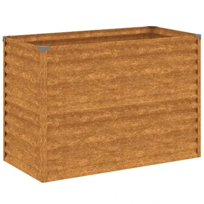 Afbeelding van vidaXL Plantenbak verhoogd 100x50x69 cm cortenstaal