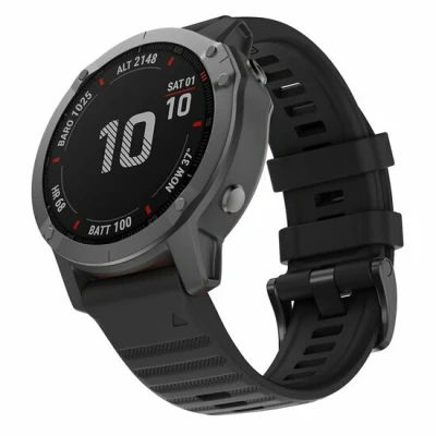 Afbeelding van Siliconen bandje Zwart Garmin Fenix 8 51mm