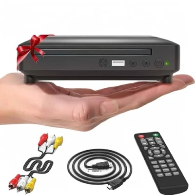 Afbeelding van Ceihoit Mini dvd speler, cd/dvd speler voor tv met HDMI/AV uitgang, kabels inbegrepen, HD 1080P ondersteund geïntegreerd PAL/NTSC systeem