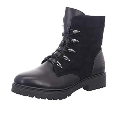 Afbeelding van Rieker Dames 90912 Mode Laarzen, zwart, 36 EU