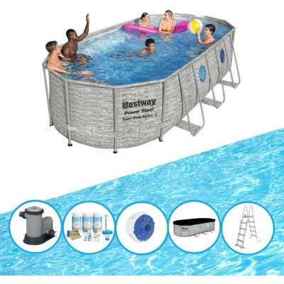 Afbeelding van Bestway Zwembad Power Steel Swim Vista Zwembadpakket 549x274x122 cm