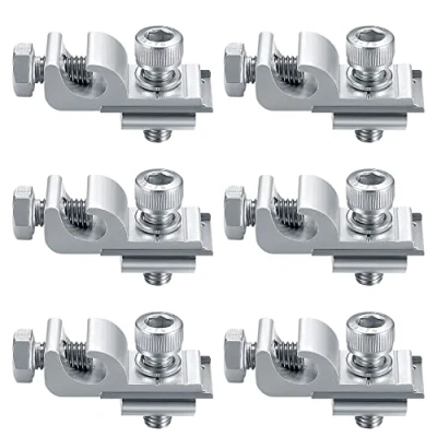Afbeelding van 6 stuks zonnepaneel aardingsclips, zonnepaneel, vloeraarding, Lug standaard, montagehouders, klemmen, zonnepaneelbevestigingen, aardingsogen, fotovoltaïsche ondersteuning voor