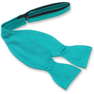 Afbeelding van E.L. Cravatte Zelfstrikker Strik Donkerturquoise 100% Zijde