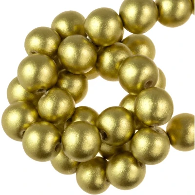 Afbeelding van Houten Kralen Metallic Look (10 mm) Vegas Gold (84 stuks) voor Sieraden Dreambeads