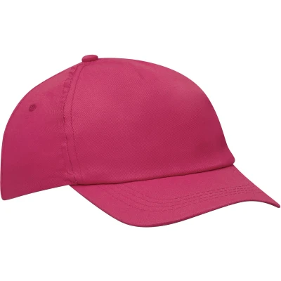 Afbeelding van Roze baseballcap 5 panel voor volwassenen met klittenbandsluiting