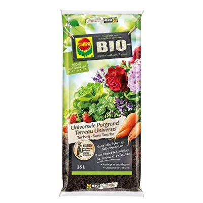 Afbeelding van COMPO Bio Universele Potgrond Turfvrij 100% organisch verrijkt met meststof zak 35 L