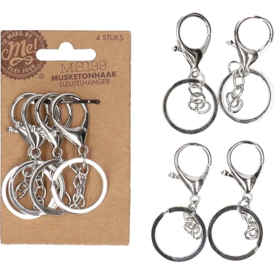 Afbeelding van Musketonhaak sleutelhanger maken ring