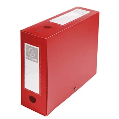 Afbeelding van Exacompta Archiefbox/verpakking Rug: 100 mm. 10 Stuk rood