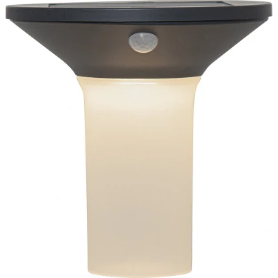 Afbeelding van Star Trading Solar wandlamp Valta, wandlamp, grafiet, LED, schemersensor, bewegingssensor, warm wit, buiten, 16 cm